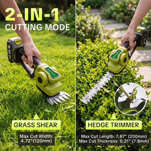 Rawearth - Cordless 2-in-1 Grass Shear & Shrub Trimmer