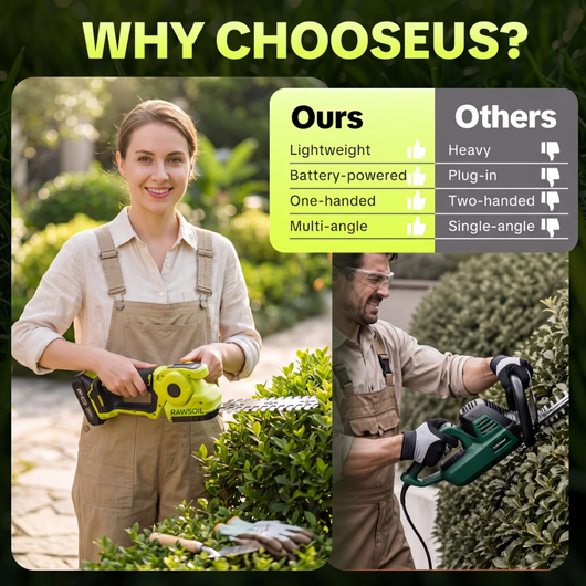 Rawearth - Cordless 2-in-1 Grass Shear & Shrub Trimmer